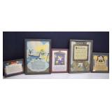 Framed 1920's Buzza Motto Writings & Others All