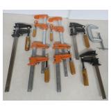 Eight Furniture Clamps - 12', 6' and 3'