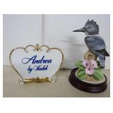 Andrea by Sadek Kingfisher and Porcelain Sign