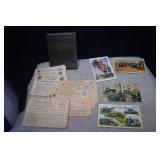 WWII Era Military Post Cards &  Ration Books