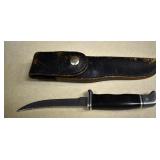 Buck,Fixed Blade Knife With Leather Sheath