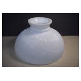 Vintage Hand Blown Milk Glass Opal Rib Swirl Shade