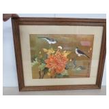 Asian Bird Foil Print - 22.5x18.5'