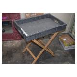 Wicker Plastic Portable Table