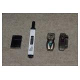 Two Zippo Lighters and Two Novelty Lighters