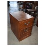 Wood Filing Cabinet on Wheels