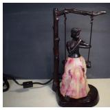 Vintage 'Lady On A Swing' Light