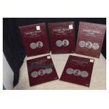 Five Partial Penny Albums w/ Approx 300 Coins
