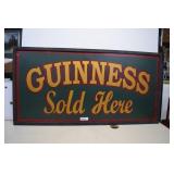 Guinness Vintage Heavy Wood Advertising Sign