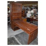 Partners Desk with Attached Book Shelf