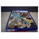 Tray Of Costume Jewelry -Tray Not Included -