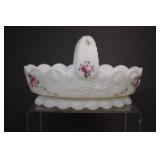 Vintage Westmoreland White Milk Glass Basket