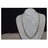 Sterling Herringbone Necklace-Marked Italy 10g