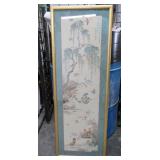 Nice Vtg. Asian Wall Art - 38x13.5'