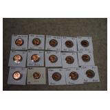 (15) BU Memorial Cents 1959 to 1966 Mix