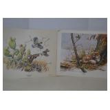 Vintage Lowell Davis Wildlife Prints Set Of 2