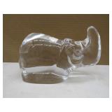 Orrefor's Sweden Solid Crystal Rhino - 4.5'