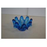 Vintage Italian Blue Glass Handblown Ashtray