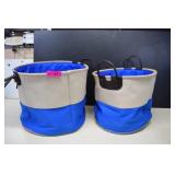 Two Large Canvas Baskets. Very Good Condition