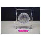 Skeleton Glass Desk Clock. Working