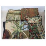 Four Assorted Sizes Fabric Tapestries - No Rods
