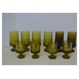 Vintage Tiffin Franciscan Green Uranium Goblets