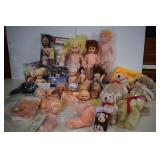 Lot Of Doll Bodies, Heads, Teddy Bears And