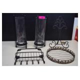 Hurricane Candles, Key Hook,Easel & More Decor