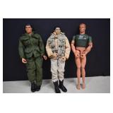 Three G.I. Joe Action Figure Dolls