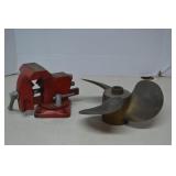 Metal Boat Propeller & Table Vise