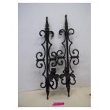 Pair of Cast Iron Vintage Wall Candle Holders