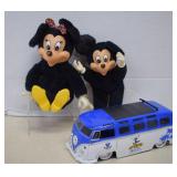 Vintage Mini & Mickey Mouse Plush With Disney Die