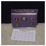 1986-S U.S. Proof Set w/ COA & Box  5 Coins
