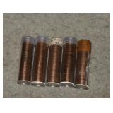 Five Coin Tubes of Pennies  1959D,60D,61D,62D&63D