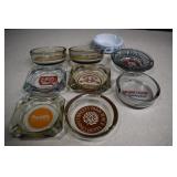 Collection Of Vintage Glass Casino Ashtrays