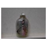 Reverse Painted Oriental Snuff Bottles of Geisha