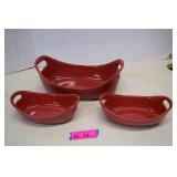 Three Rachael Ray Oval Baking Dishes. New