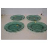 Vintage Tiara Spruce Green Serving Plates