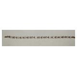 Sterling/Vermeil w/ Clear Stone Bracelet