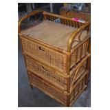 Rattan Wicker Cabinet With Drawers