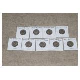 Nine-1935, 36, 36D, 37 & 37S Buffalo Nickels