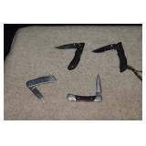 Three Buck and One Barlow Pocket Knives