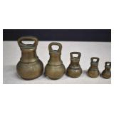 Vintage Brass Scale Weights