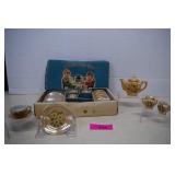 Vintage Sonsco Child's Lusterware Tea Set Still In