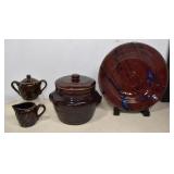 Marcrest Oven Proof Stoneware Pot w/ Lid,Glazed