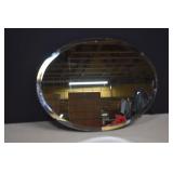 Small Hanging Vintage English Beveled Edge Mirror,
