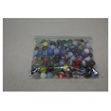 Vintage Bag Of Mixed Marbles Some Glow