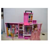 Barbie Folding Closet & Two Barbie Dolls