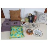 Assorted Home Decor, Bibles and Curtains