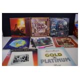 Eight Vintage Rock LP Records
